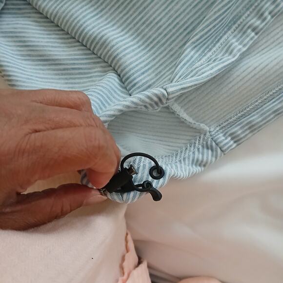 Callaway Sweater Men L Gray Striped Golf 1/4 Zip Pullover Performance Fleece - Picture 8 of 14